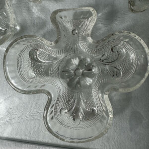 Vintage Sandwich Clear by Indiana Glass Club Ashtray set of 4